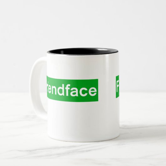 Friendface Tasse (Vorderseite Links)