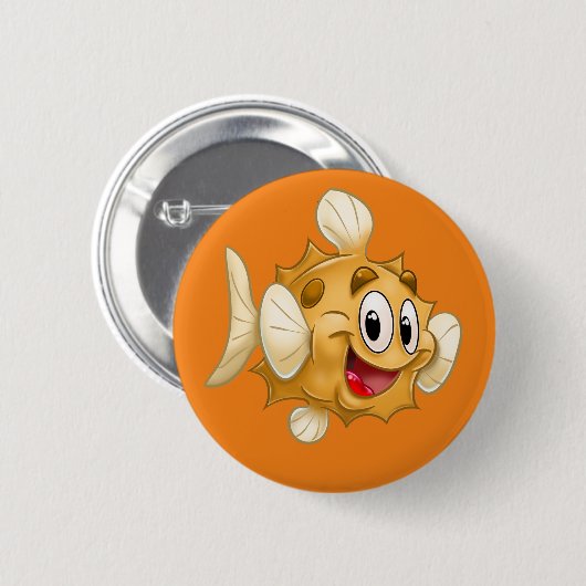 FriendFish Cartoon Button Puff (Vorne & Hinten)