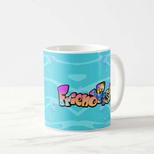 FriendFish Cartoon Kaffeetasse (VorderseiteRechts)