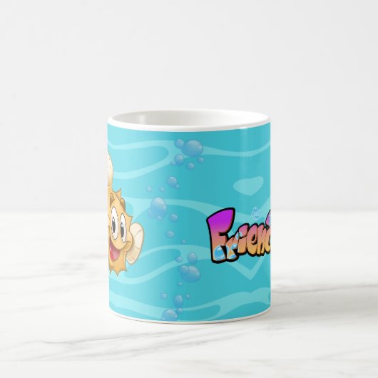 FriendFish Cartoon Kaffeetasse (Mittel)