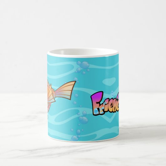 FriendFish Cartoon Kaffeetasse (Mittel)