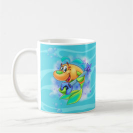 FriendFish Cartoon Kaffeetasse