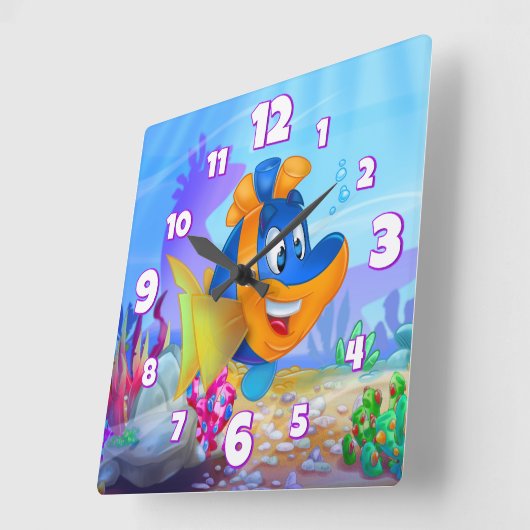 FriendFish Cartoon Uhr (Winkel)
