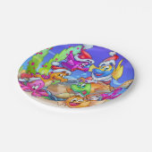 FriendFish Cartoon Weihnachtsfeiertage Teller (Schrägansicht)