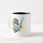 FriendFish coffee Tasse mit Cartoon Piratenfisch (Vorderseite Links)