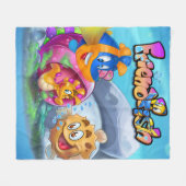 FriendFish Fleece Blanket Cartoon (Vorderseite (Horizontal))