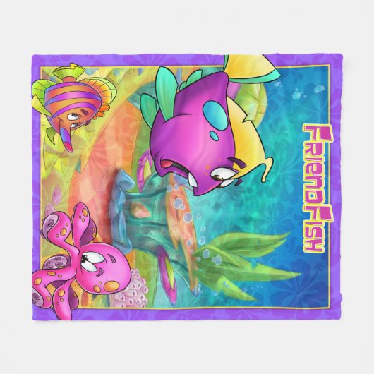 FriendFish Fleecedecke (Vorderseite (Horizontal))