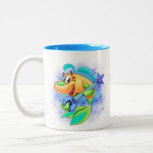 FriendFish niedlich Cartoon Fisch Tasse (Links)