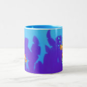 FriendFish niedlich Cartoon Tasse (Mittel)