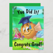 FriendFish niedlicher Cartoon Fisch Abschluss Kart Dankeskarte (Vorne/Hinten)