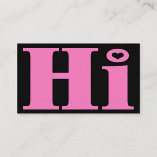Friendly.All purpose.HI.Introduction call card. Telefonnummerkarte