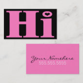 Friendly.All purpose.HI.Introduction call card. Telefonnummerkarte (Vorne/Hinten)
