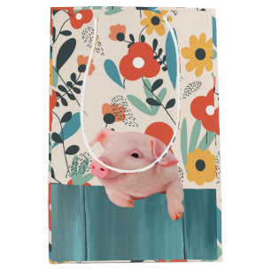 Friendly Baby Pig Niedliches Baby Mittlere Geschenktüte