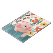 Friendly Baby Pig | Niedliches Baby Notizblock (Linke Seite)