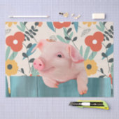 Friendly Baby Pig | Niedliches Baby Seidenpapier (Handwerk)