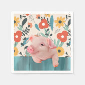Friendly Baby Pig | Niedliches Baby Serviette (Vorderseite)