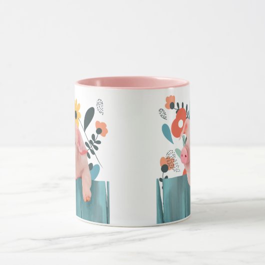 Friendly Baby Pig | Niedliches Baby Tasse (Zentrum)