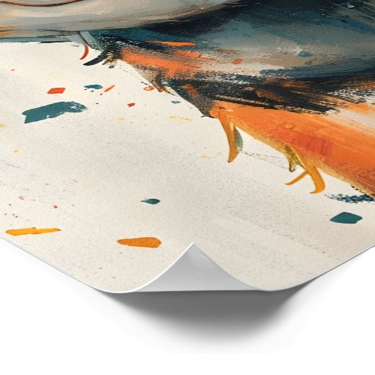 Friendly Baby Tiger Print Poster (Ecke)