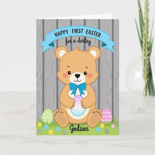 Friendly Bear Springtime Card Karte (Vorderseite)