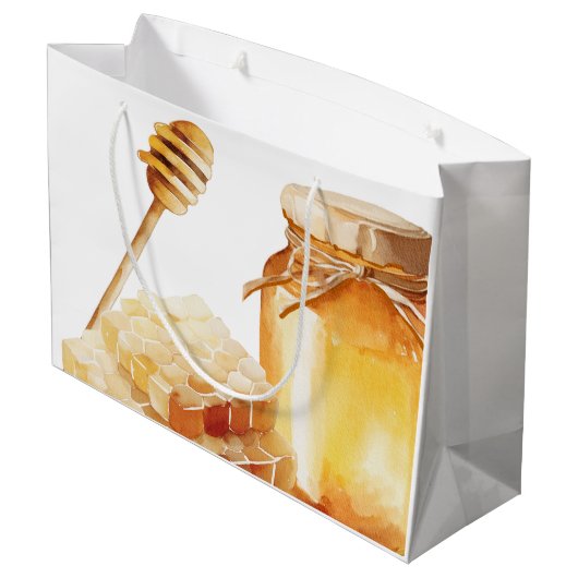 Friendly Bee Gift Bag Große Geschenktüte (Rückseite Schrägansicht)