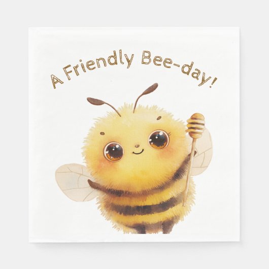 Friendly Bee Lunch Napkins Serviette (Vorderseite)