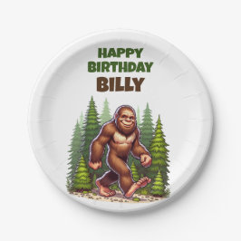 Friendly Bigfoot Birthday Pappteller