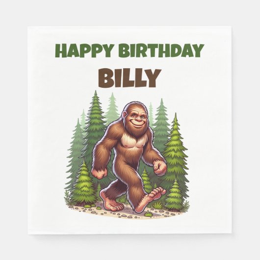 Friendly Bigfoot Serviette (Vorderseite)