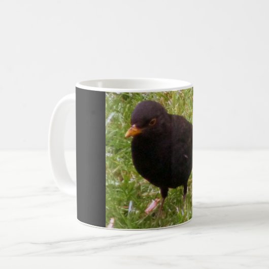 Friendly Blackbird Tasse (Vorderseite Links)