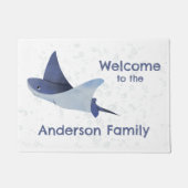 Friendly Blue Stingray Fußmatte (Vorderseite)
