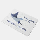 Friendly Blue Stingray Fußmatte (Schrägansicht)