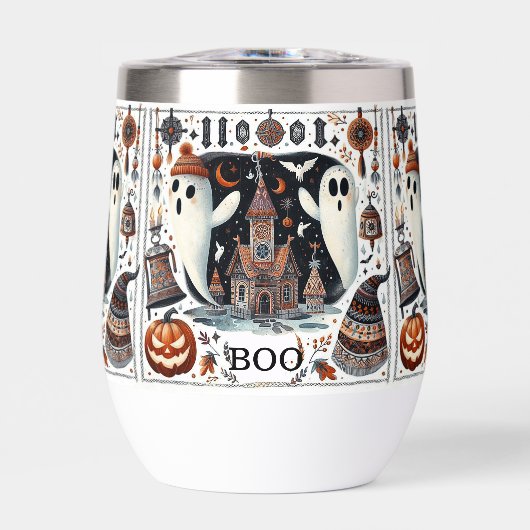Friendly Boo Halloween Ghost Modernes Skript Spook (Vorderseite)