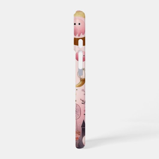 Friendly Boo Spooky Kürbislaternen Pastel Funky iPhone 16 Hülle (Linke Seite)