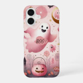 Friendly Boo Spooky Kürbislaternen Pastel Funky iPhone 16 Hülle (Rückseite)