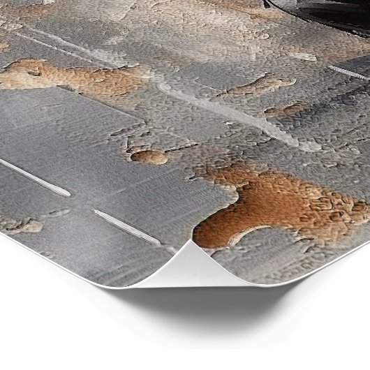 Friendly Boston Terrier Puppy Dogs 005 - Raimon P Poster (Ecke)