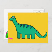 Friendly Brontosaurus Postcard Postkarte (Vorne/Hinten)