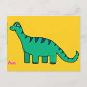 Friendly Brontosaurus Postcard Postkarte (Vorderseite)