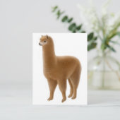 Friendly Brown Alpaca Postcard Postkarte (Stehend Vorderseite)