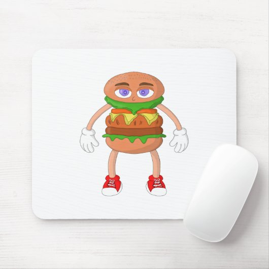 Friendly Burger Mousepad (Mit Mouse)