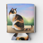 Friendly Calico Cat Can Cooler Dosenkühler (Rückseite)