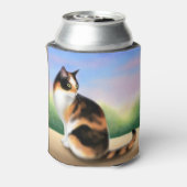 Friendly Calico Cat Can Cooler Dosenkühler (Kanne Rückseite)