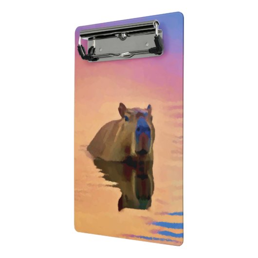 Friendly Capybara Mini Klemmbrett (Gewinkelt2)