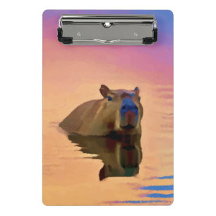 Friendly Capybara Mini Klemmbrett
