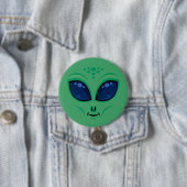 Friendly Cartoon Alien Face Button (Beispiel)