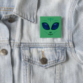 Friendly Cartoon Alien Face Button (Beispiel)