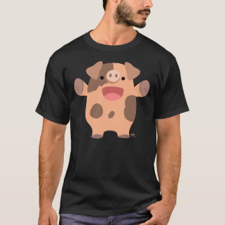 Friendly Cartoon Pig T - Shirt