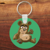 Friendly Cartoon Teddy Bear Schlüsselanhänger (Vorderseite)