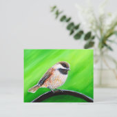 Friendly Chickadee Painting Postkarte (Stehend Vorderseite)