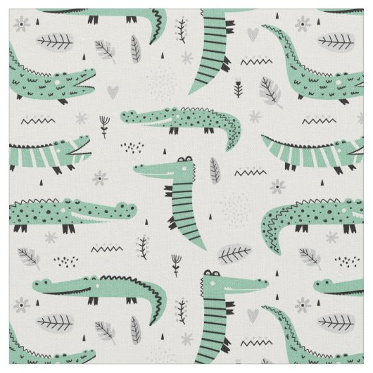 Friendly Crocodile Stoff (Nahaufnahme)