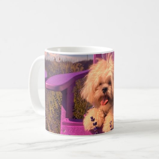 Friendly Cute Shih Tzu Puppy Smiles (Dog Days) Kaffeetasse (Vorderseite Links)