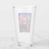 Friendly Cute Shih Tzu Puppy Smiles, Purple Chair Glas (Rückseite)